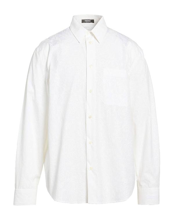 ヴェルサーチ メンズ トップス シャツ VERSACE White ホワイト｜ReVida 店