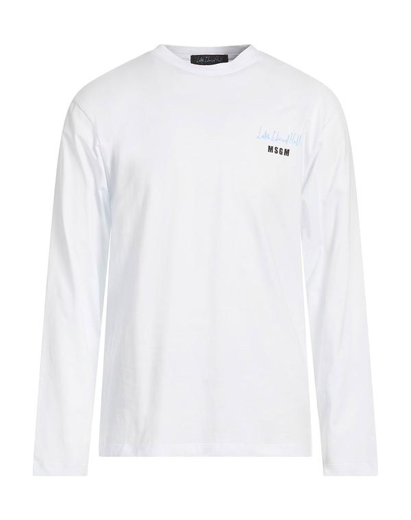 エムエスジイエム メンズ トップス Tシャツ MSGM White ホワイト|ReVida 店