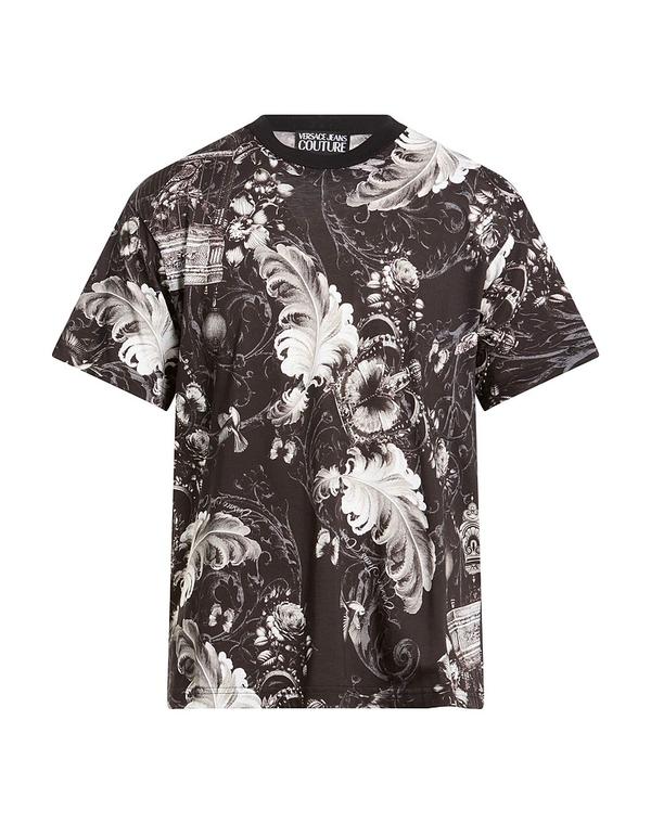 ヴェルサーチ メンズ トップス Tシャツ VERSACE JEANS COUTURE Black ブラック｜ReVida 店