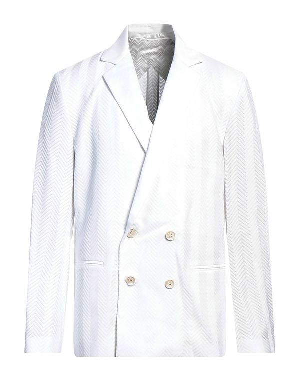 ミッソーニ メンズ アウター ジャケット・ブルゾン MISSONI テーラードジャケット White ホワイト