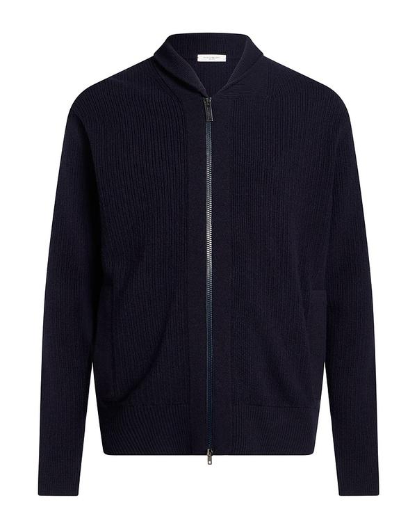 パウロペコラ メンズ アウター カーディガン PAOLO PECORA Midnight Blue ブルー｜ReVida 店