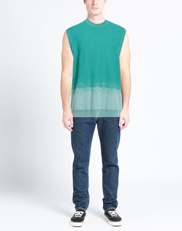 ダニエル フィエゾリ メンズ Sleeveless ニット・セーター sweater アウター Green トップス | greenwaterinnovations.com