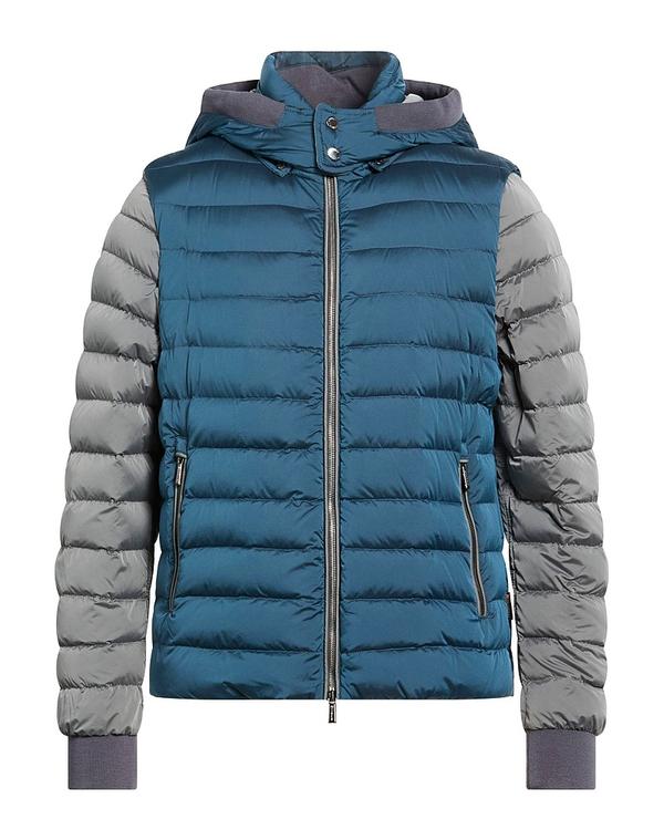 ムーレー メンズ アウター ジャケット・ブルゾン パファージャケット MOORER Blue Gray グレー｜ReVida 店
