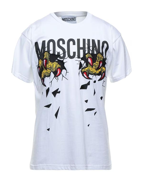 モスキーノ メンズ トップス Tシャツ MOSCHINO Ｔシャツ White ホワイト