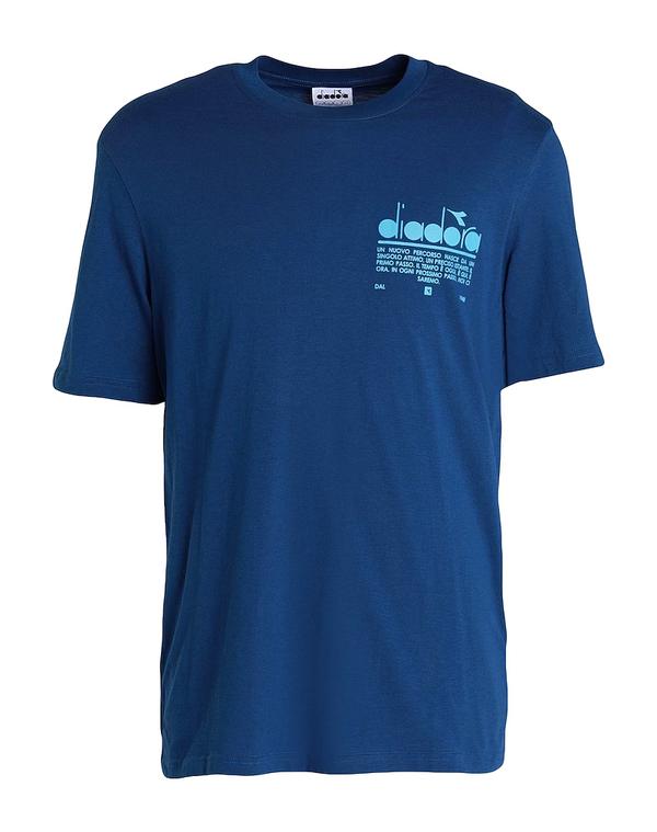 ディアドラ メンズ トップス ティーシャツ DIADORA スポーツトップス Blue 青色 Tシャツ・カットソー-トップス-メンズファッション