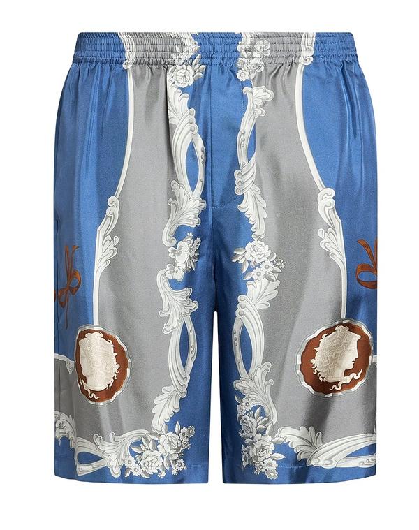 ヴェルサーチ メンズ ボトムス ハーフパンツ・ショーツ ショートパンツ&バミューダパンツ VERSACE & Blue Gray グレー｜ReVida 店