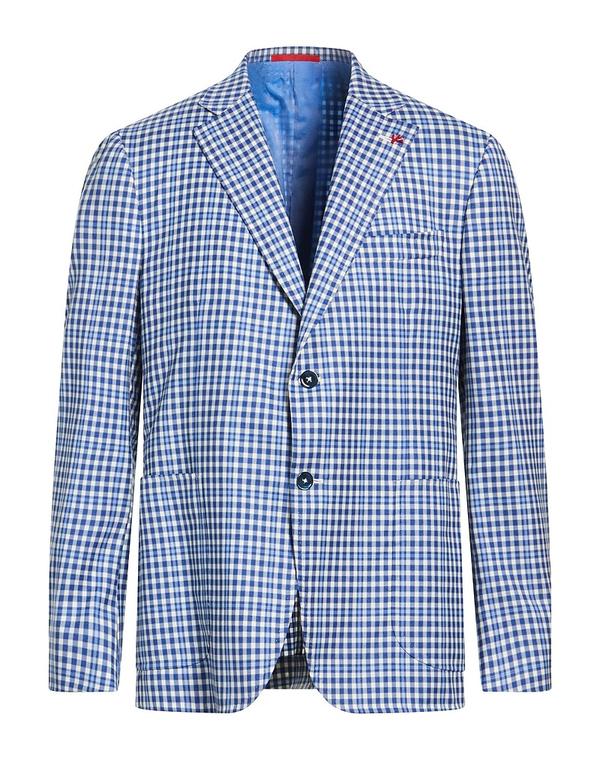 イザイア メンズ アウター ジャケット・ブルゾン ISAIA Blue ブルー｜ReVida 店