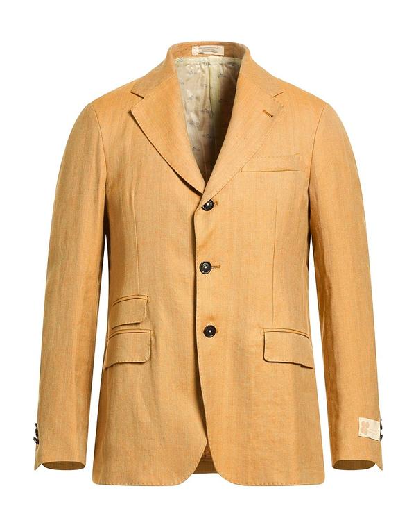 マッシモアルバ メンズ アウター ジャケット・ブルゾン MASSIMO ALBA Mustard マスタード|ReVida 店