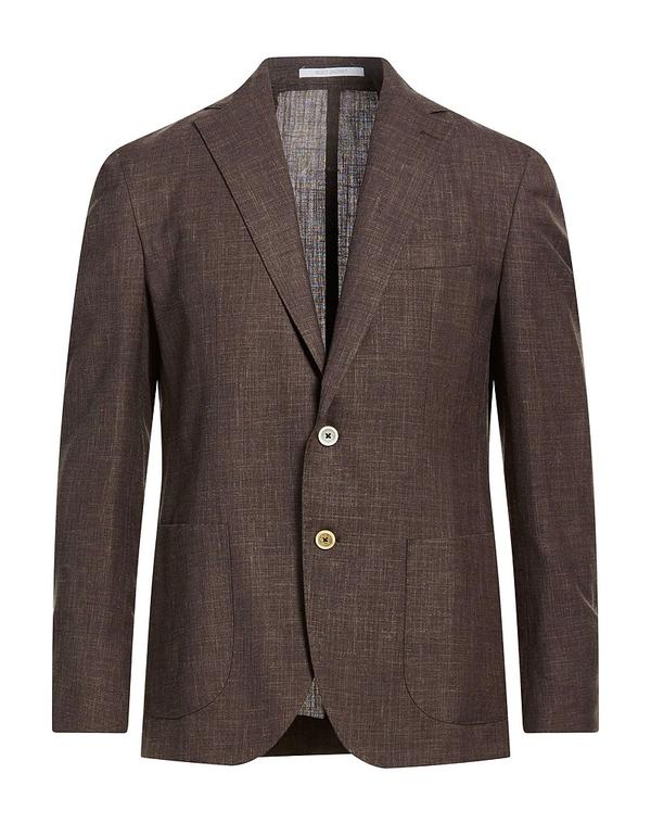 イレブンティ メンズ アウター ジャケット・ブルゾン テーラードジャケット ELEVENTY Dark Brown ブラウン｜ReVida 店