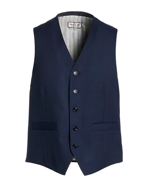ポール&ジョー メンズ トップス ベスト ジレ PAUL & JOE Midnight Blue ブルー|ReVida 店