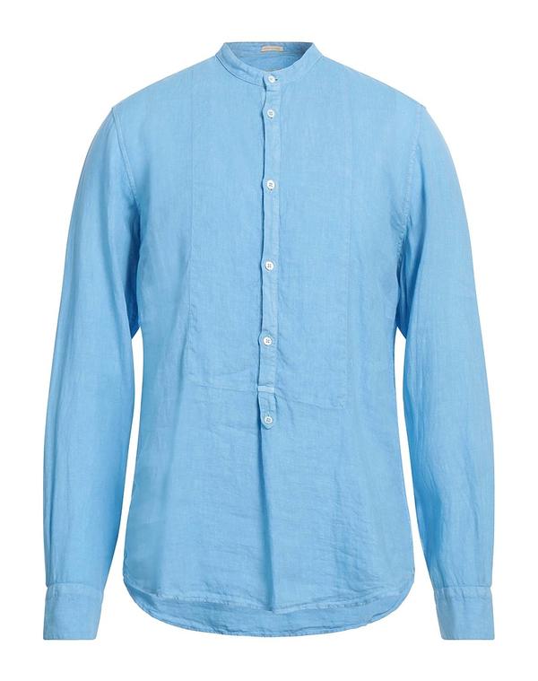 マッシモアルバ メンズ トップス シャツ MASSIMO ALBA Light Blue ブルー｜ReVida 店