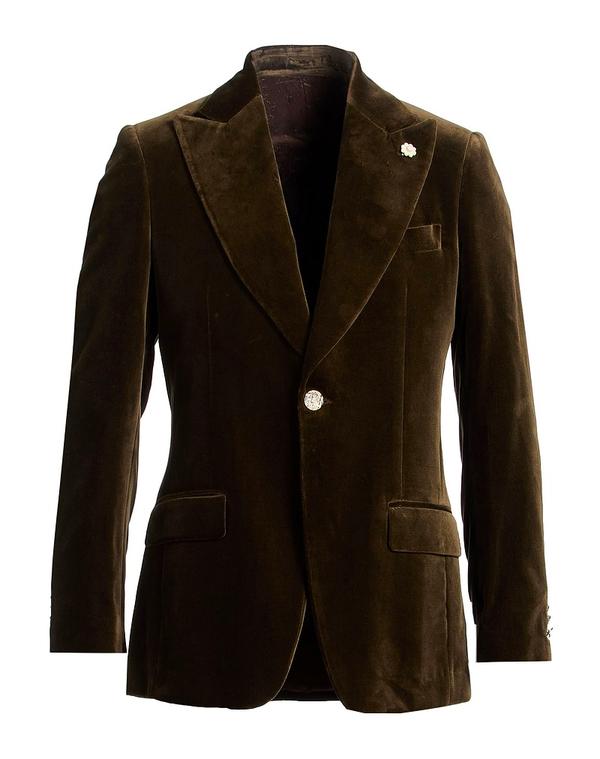 ラルディーニ メンズ アウター ジャケット・ブルゾン テーラードジャケット LARDINI Military Green グリーン|ReVida 店