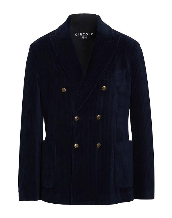 チルコロ 1901 メンズ アウター ジャケット・ブルゾン テーラードジャケット CIRCOLO 1901 Midnight Blue ブルー|ReVida 店