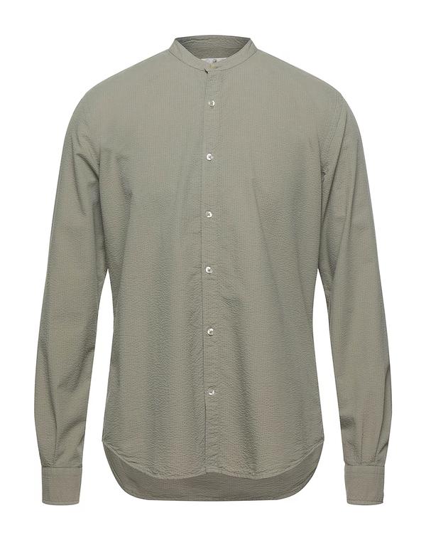 ブルックスフィールド メンズ トップス シャツ BROOKSFIELD 無地シャツ Sage Green グリーン