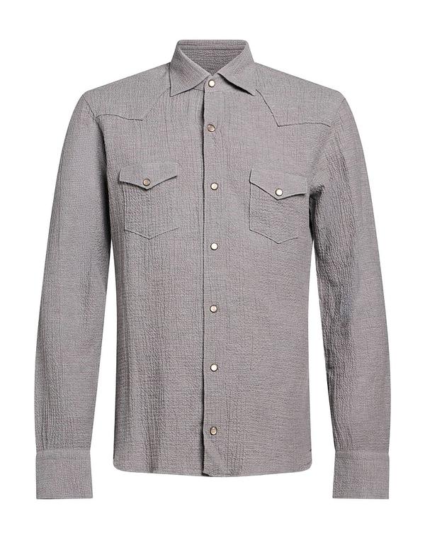 バルバナポリ メンズ トップス シャツ BARBA Napoli Gray グレー｜ReVida 店