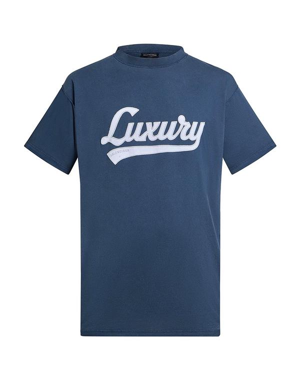 バレンシアガ メンズ トップス Tシャツ BALENCIAGA Navy ネイビー|ReVida 店