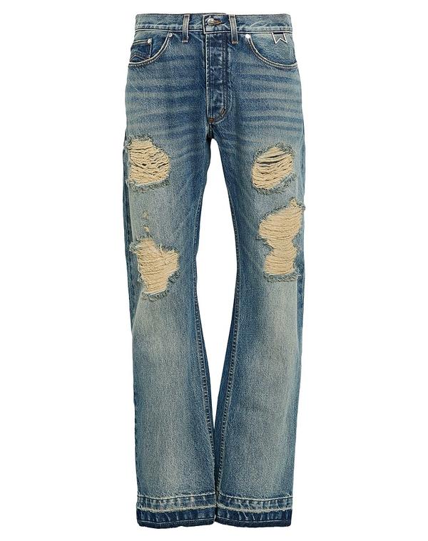 ルード メンズ ボトムス デニムパンツ ジーンズ RHUDE Blue ブルー|ReVida 店