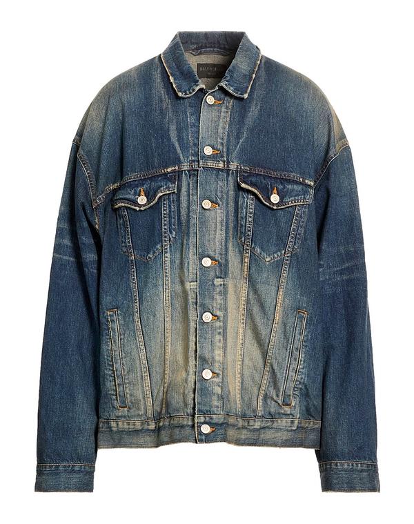 バレンシアガ メンズ アウター ジャケット・ブルゾン デニムブルゾン BALENCIAGA Blue ブルー|ReVida 店
