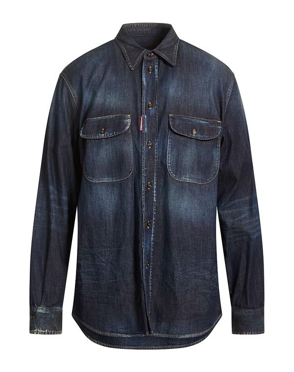 ディースクエアード メンズ トップス シャツ DSQUARED2 Blue ブルー｜ReVida 店
