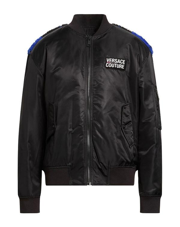 ヴェルサーチ メンズ アウター ジャケット・ブルゾン ボンバージャケット VERSACE JEANS COUTURE Black ブラック｜ReVida 店