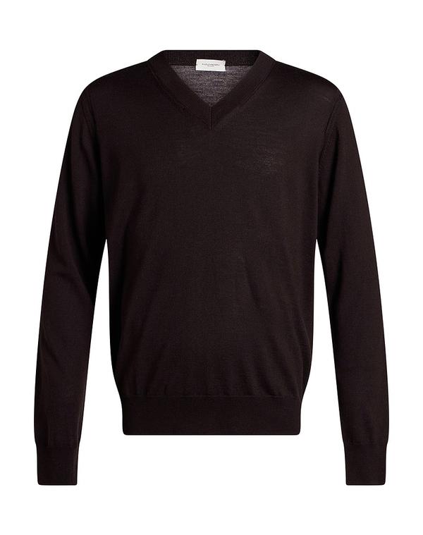 パウロペコラ メンズ トップス シャツ プルオーバー PAOLO PECORA Dark Brown ブラウン｜ReVida 店