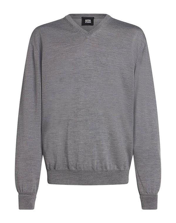 アルファス テューディオ メンズ トップス シャツ プルオーバー ALPHA STUDIO Gray グレー|ReVida 店
