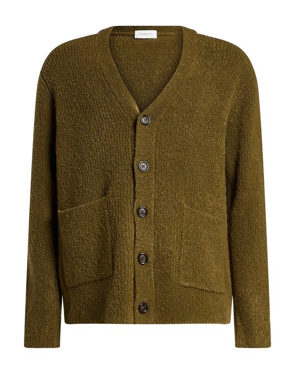 パウロペコラ メンズ アウター カーディガン PAOLO PECORA Military Green グリーン|ReVida 店
