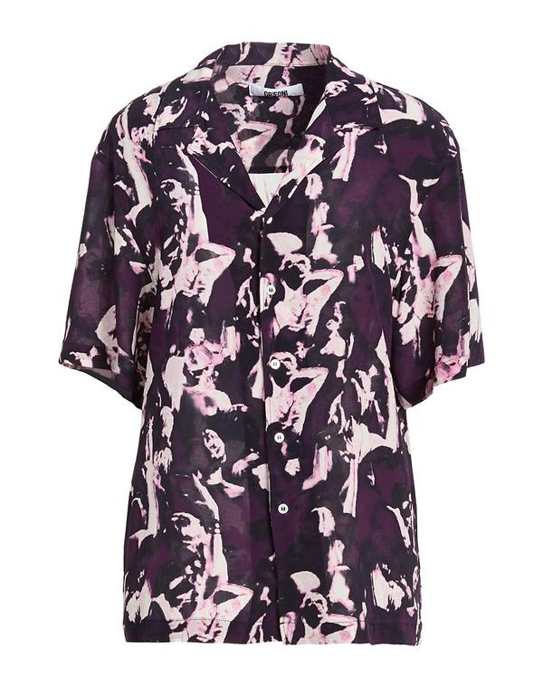 グリフォーニ メンズ トップス シャツ GRIFONI Dark Purple パープル|ReVida 店