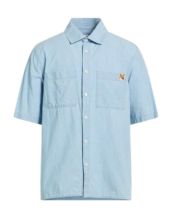 メゾンキツネ メンズ トップス シャツ MAISON KITSUN Sky Blue ブルー｜ReVida 店