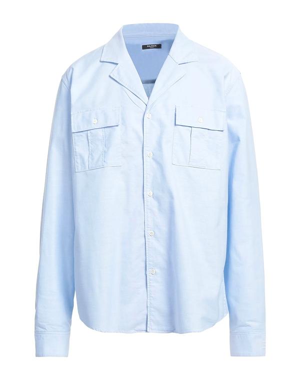 バルマン メンズ トップス シャツ BALMAIN Light Blue ブルー|ReVida 店