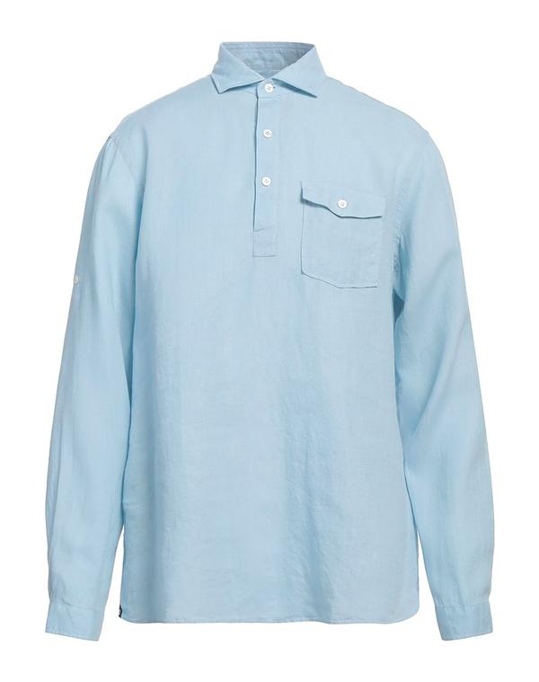 ラルディーニ メンズ トップス シャツ LARDINI 無地シャツ Sky Blue ブルー