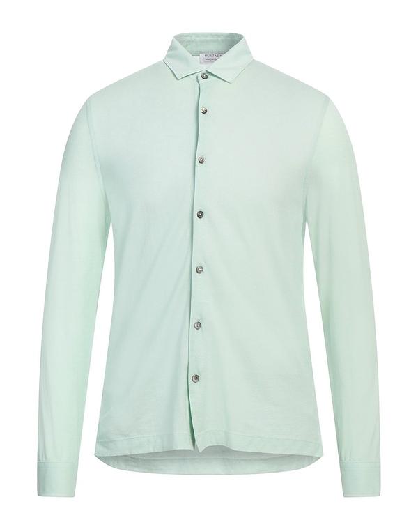 ヘリテージ メンズ トップス シャツ HERITAGE 無地シャツ Light Green グリーン