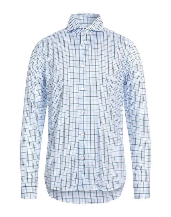 フェデーリ メンズ トップス シャツ FEDELI Blue ブルー|ReVida 店