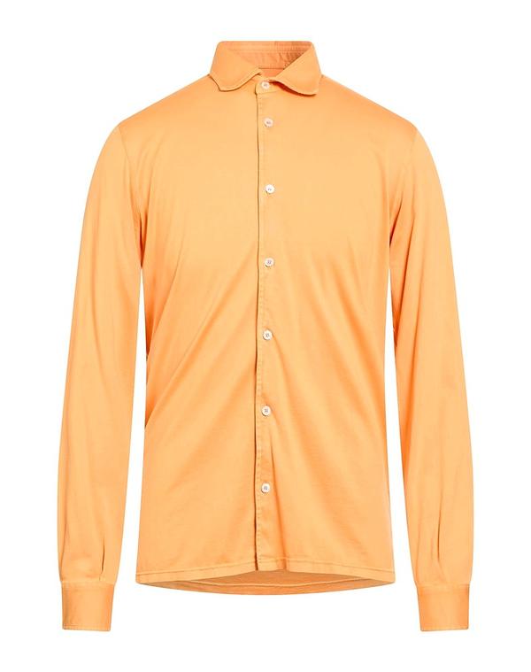 フェデーリ メンズ トップス シャツ FEDELI Mandarin Orange オレンジ｜ReVida 店