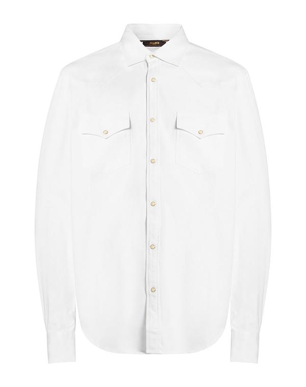 ムーレー メンズ トップス シャツ MOORER White ホワイト｜ReVida 店