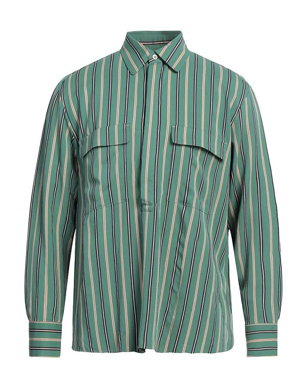 PT トリノ メンズ トップス シャツ PTorino ストライプ柄シャツ Green グリーン
