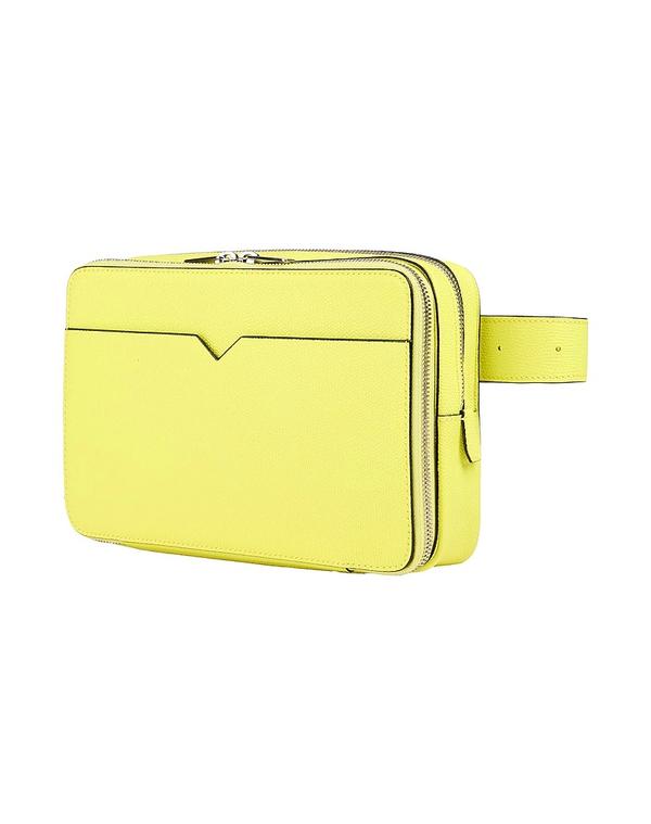 ヴァレクストラ メンズ バッグ ウエストポーチ VALEXTRA Yellow イエロー｜ReVida 店