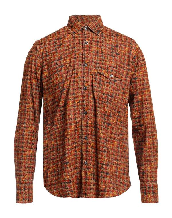 ティントリア マッティ メンズ トップス シャツ TINTORIA MATTEI 954 柄入りシャツ Marigold