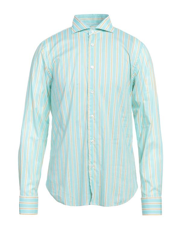 フェデーリ メンズ トップス シャツ FEDELI ストライプ柄シャツ Light Green グリーン