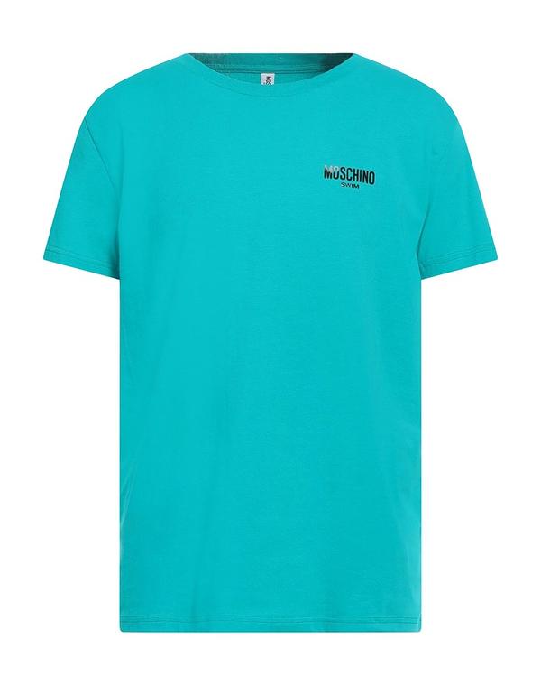 モスキーノ メンズ トップス Tシャツ MOSCHINO ベーシック Tシャツ Turquoise Blue ブルー