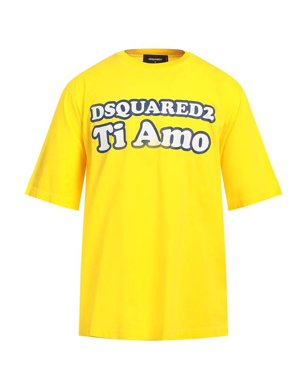 ディースクエアード メンズ トップス Tシャツ DSQUARED2 Ｔシャツ Yellow イエロー｜ReVida 店
