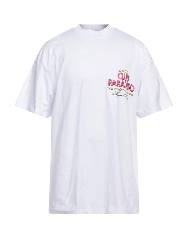 エムエスジイエム メンズ トップス Tシャツ MSGM Ｔシャツ White ホワイト