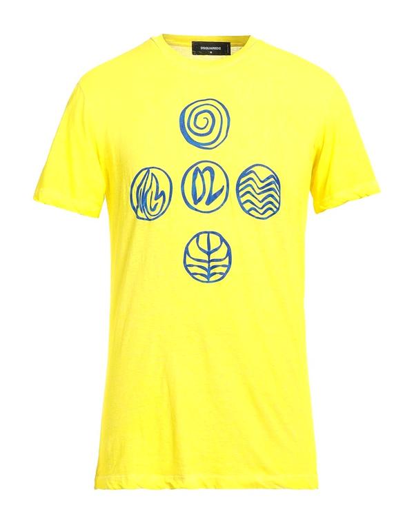 ディースクエアード メンズ トップス Tシャツ DSQUARED2 Ｔシャツ Yellow イエロー