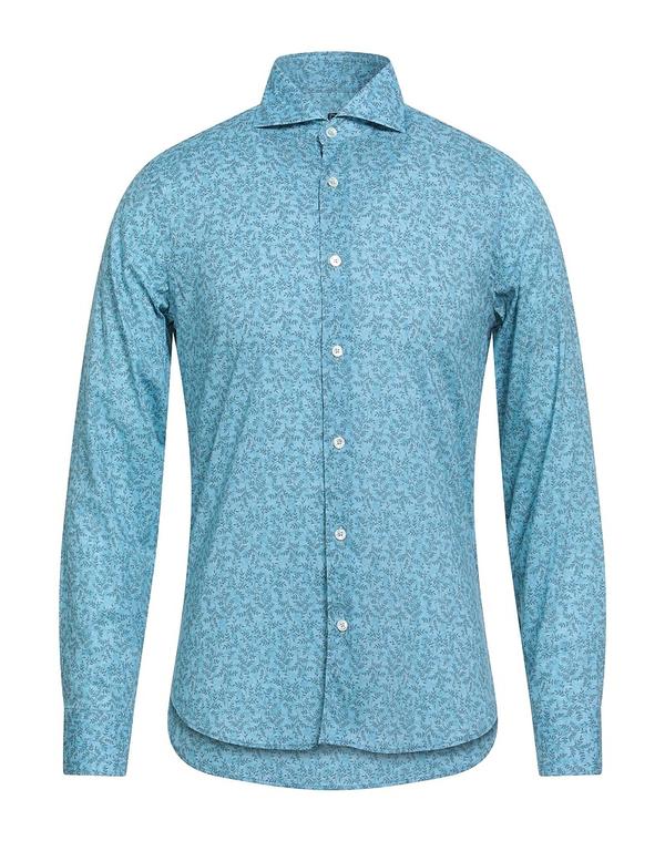 フェデーリ メンズ トップス シャツ FEDELI 柄入りシャツ Light Blue ブルー