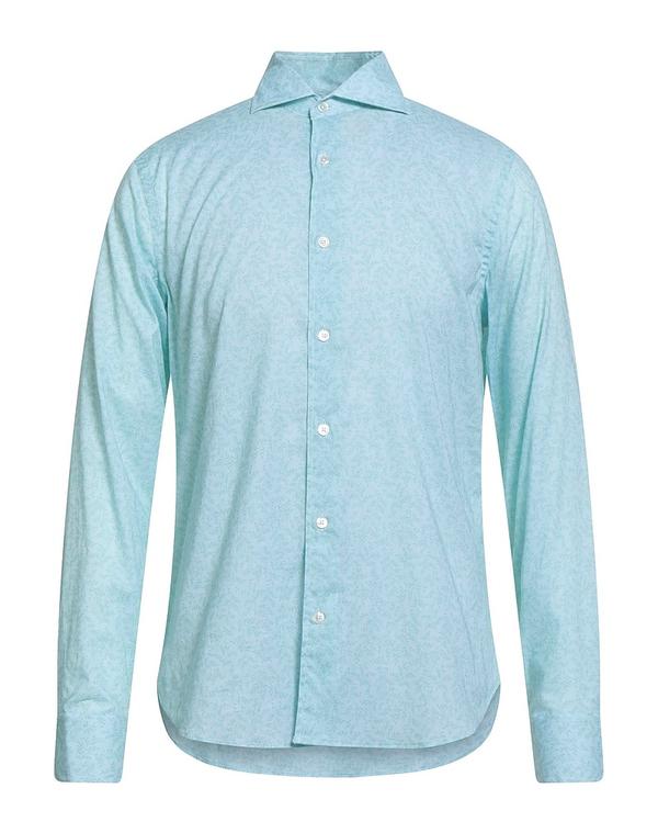 フェデーリ メンズ トップス シャツ FEDELI 柄入りシャツ Light Green グリーン