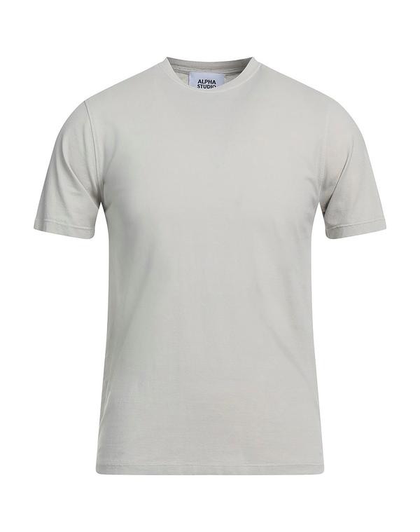 アルファス テューディオ メンズ トップス Tシャツ ALPHA STUDIO ベーシック Tシャツ Light Gray グレー