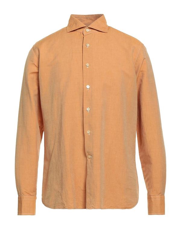 アレッサンドロゲラルディ メンズ トップス シャツ ALESSANDRO GHERARDI 無地シャツ Mandarin Orange オレンジ｜ReVida 店 29,770円