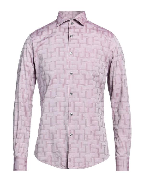 パルジレリ メンズ トップス シャツ PAL ZILERI 柄入りシャツ Mauve
