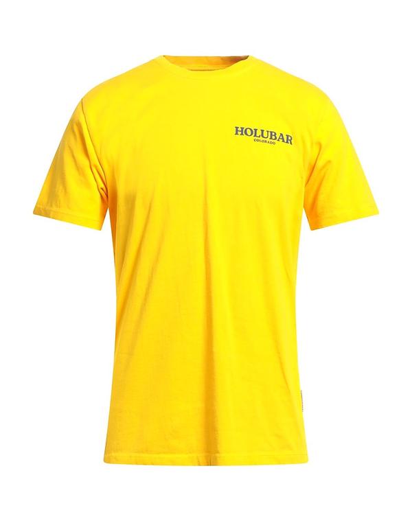 ホルバー メンズ トップス Tシャツ HOLUBAR Tシャツ Yellow イエロー