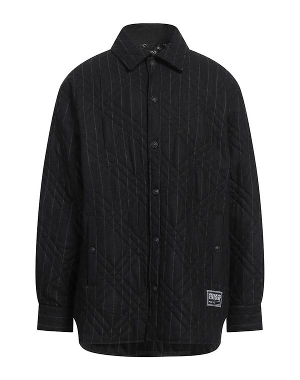 ヴェルサーチ メンズ トップス シャツ VERSACE JEANS COUTURE ストライプ柄シャツ Black ブラック 15,961円